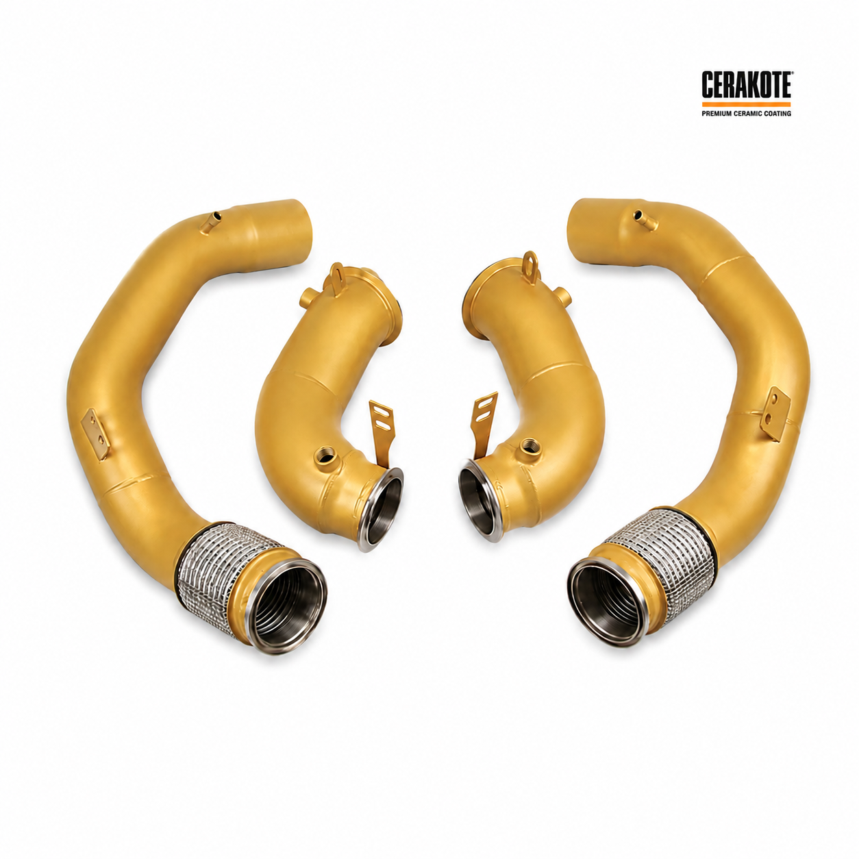 KYOSTAR Ceramic Coating Downpipe for 2018-2023 BMW F90 M5 F91 F92 F93 M8 S63 4.4T V8