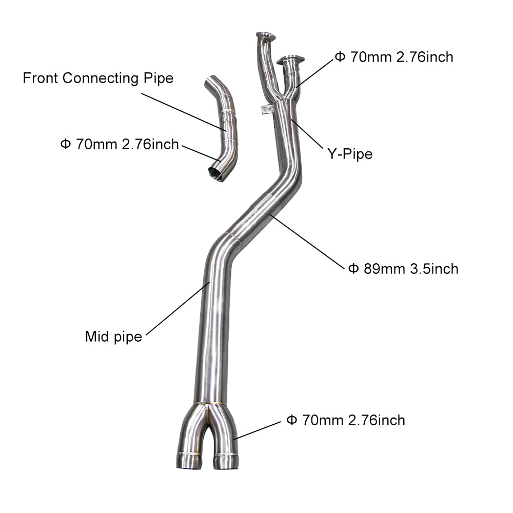 KYOSTAR Single Midpipe Exhaust for 2023+ BMW G87 M2 S58 3.0T