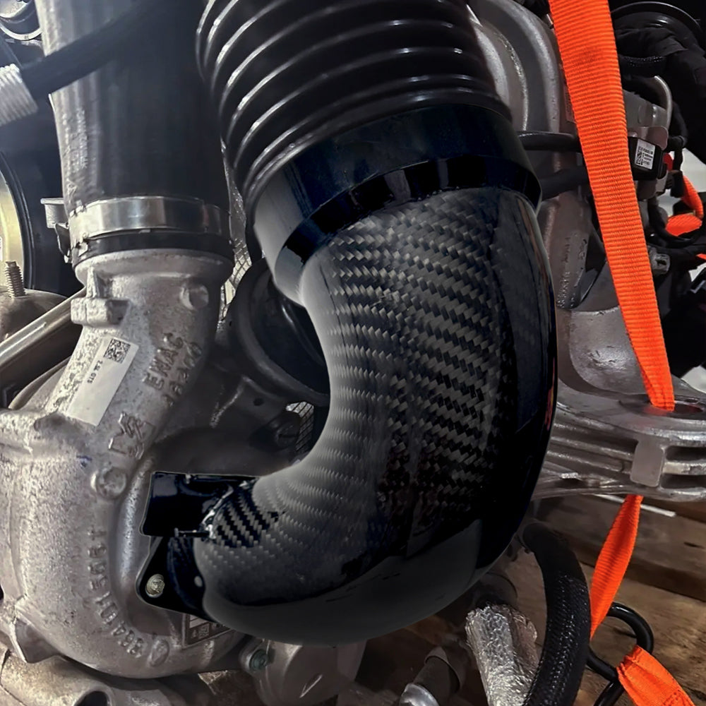 KYOSTAR Carbon Fiber Turbo Inlet Pipe for Porsche 718 Cayman Boxster GTS 982 2.0T 2.5T