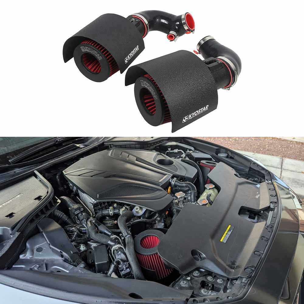 KYOSTAR 2016+ Infiniti Q50 Q60 VR30DDTT 3.0L Twin Turbo Aluminum Cold Air Intake Kit with Heat Shield