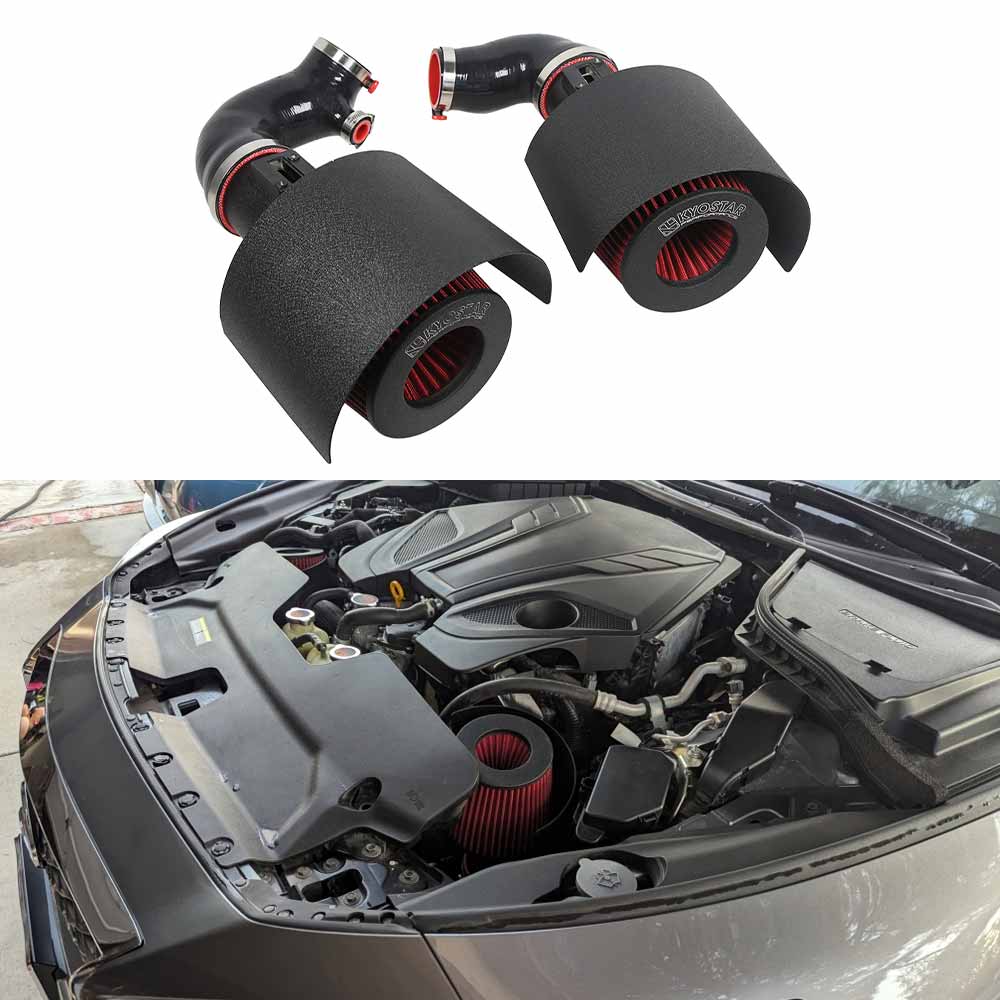 KYOSTAR 2016+ Infiniti Q50 Q60 VR30DDTT 3.0L Twin Turbo Aluminum Cold Air Intake Kit with Heat Shield