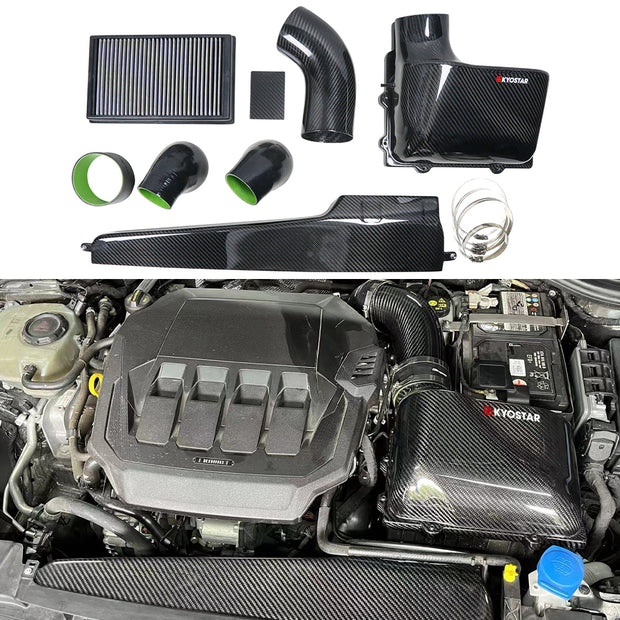 KYOSTAR 2013–2020 VW Golf MK7 R GTI / Audi S3 8V Carbon Fiber Cold Air Intake System – Aluminum Pipe