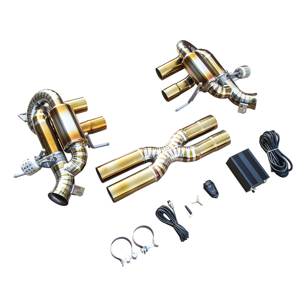 KYOSTAR Race Titanium Exhaust for 12-21 Ferrari 812SF/812GTS/F12 6.3L/ 6.5L Front Pipe + Catback Complete Exhaust System