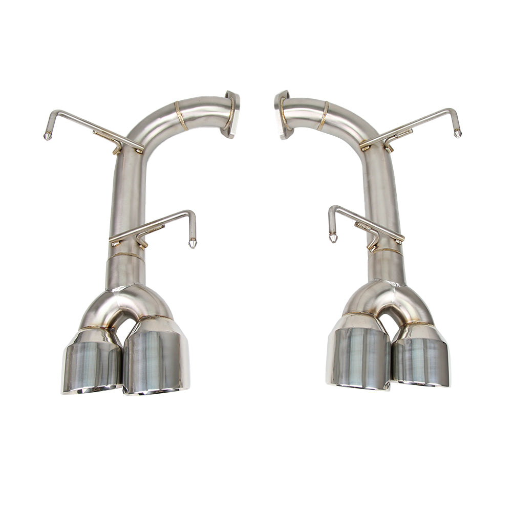 KYOSTAR Polished Stainless Axleback Muffler Delete Exhaust for 2015-2021 Subaru WRX STI Performance Exhaust System