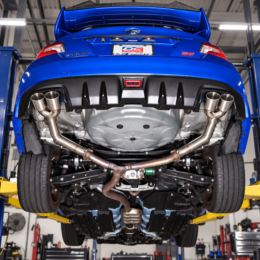 KYOSTAR Polished Stainless Axleback Muffler Delete Exhaust for 2015-2021 Subaru WRX STI Performance Exhaust System