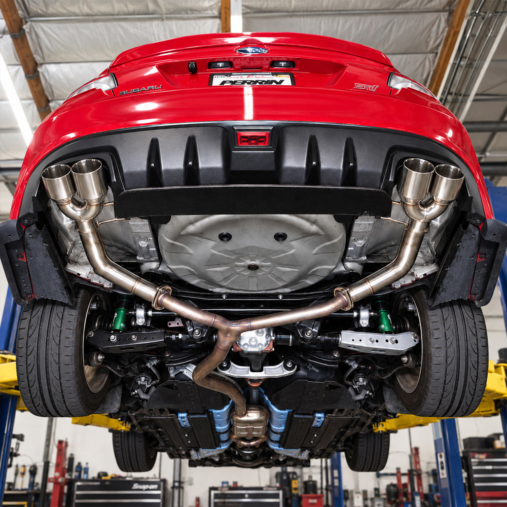 KYOSTAR Polished Stainless Axleback Muffler Delete Exhaust for 2015-2021 Subaru WRX STI Performance Exhaust System