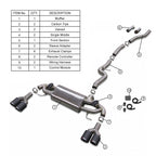 KYOSTAR Valved Sport Catback Exhaust System for 2019+ BMW G20 330i B48 2.0T