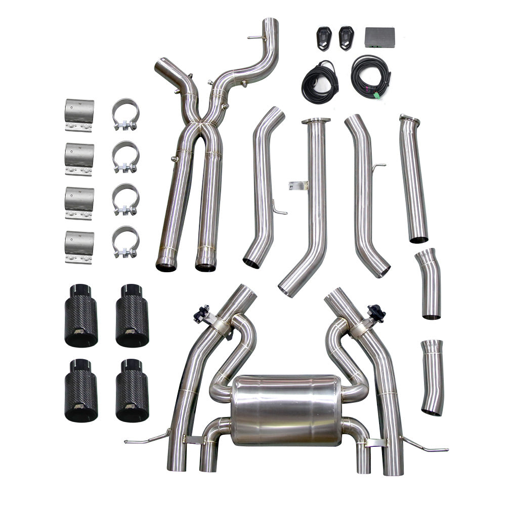 KYOSTAR 76mm Valved Catback Exhaust System w/ OPF for 2021+ BMW G80 M3 G82 G83 M4 2022+ G81 M3 S58 3.0T