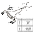 KYOSTAR Valved Sport Catback Exhaust System for 2018-2023 BMW F90 M5 S63 4.4T V8