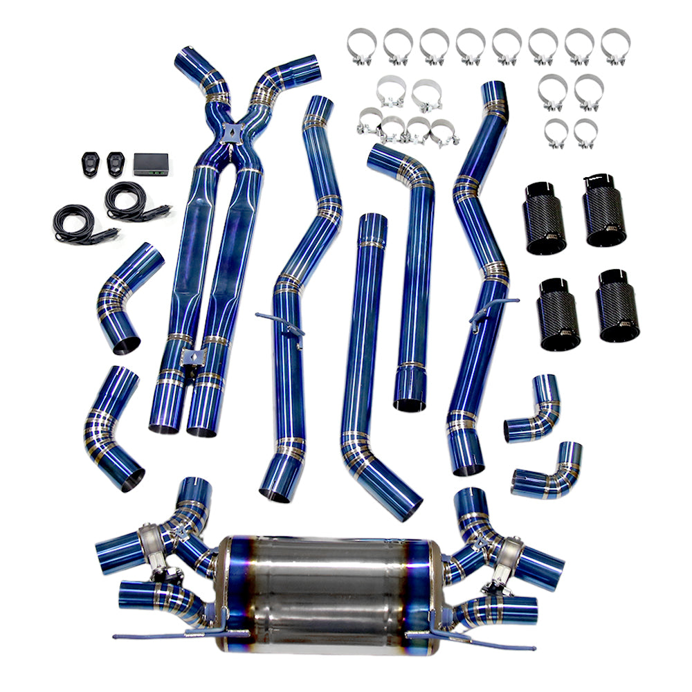 KYOSTAR Valved Sport Titanium Catback Exhaust System for 2018-2023 BMW F90 M5 S63 4.4T V8