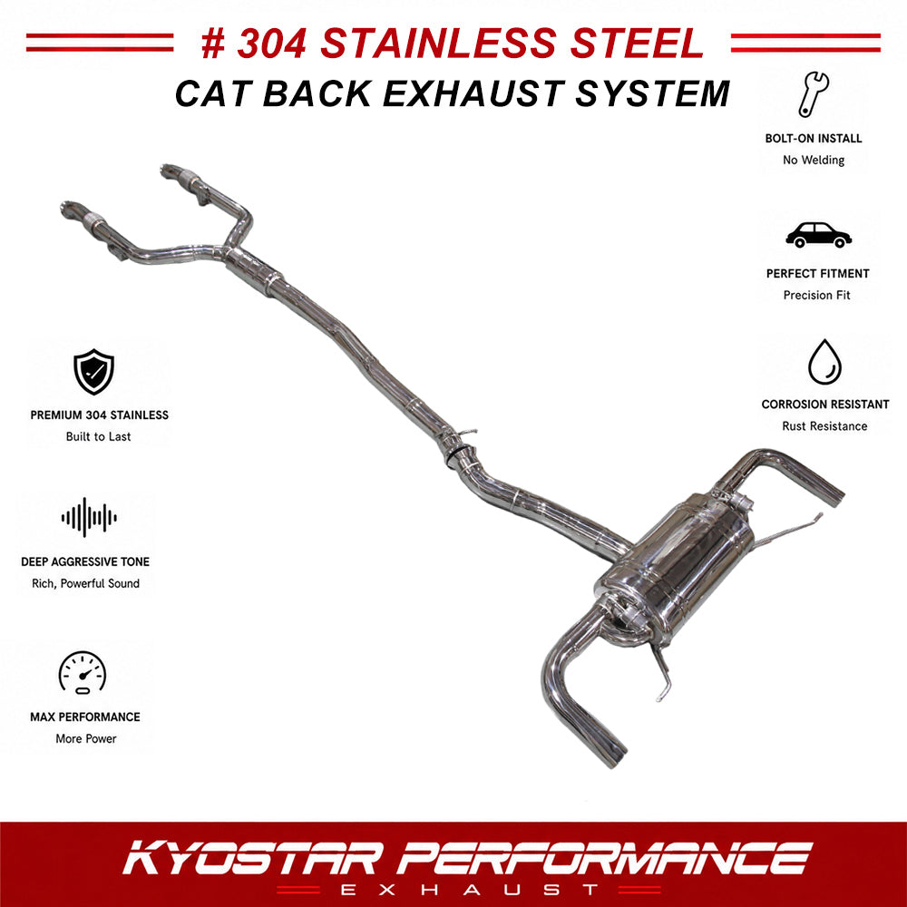 KYOSTAR Stainless Steel Catback Exhaust System for 2015-2019 Mercedes-Benz GLC43 X253 M276 3.0T