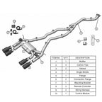 KYOSTAR Valved Sport Catback Exhaust System for 2014-2020 BMW F80 M3 F82 F83 M4 S55 3.0T