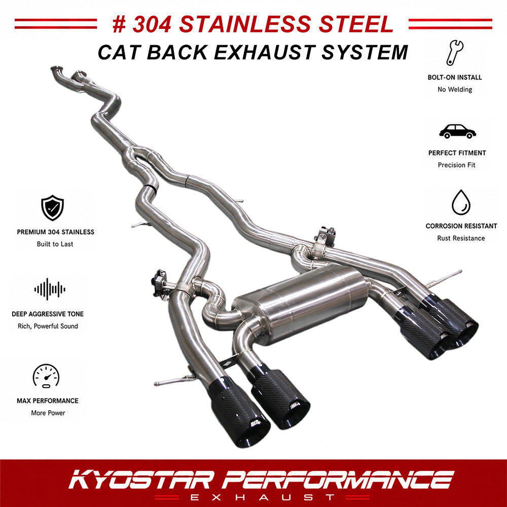 KYOSTAR 89mm Valved Catback Exhaust System w/ Bracket for 2023+ BMW G87 M2 S58 3.0T