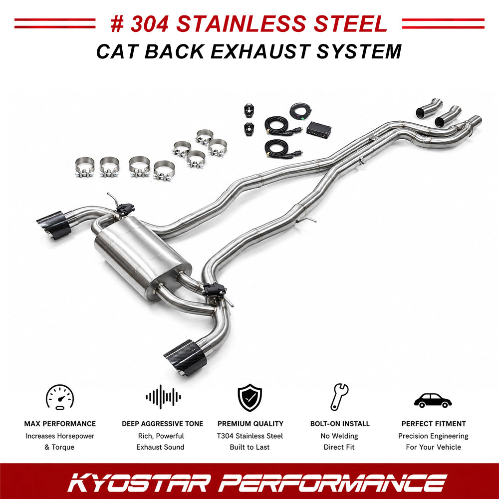 KYOSTAR Valved Cat-Back Exhaust System for 2020+ Toyota GR Supra A90 A91 B58 3.0T