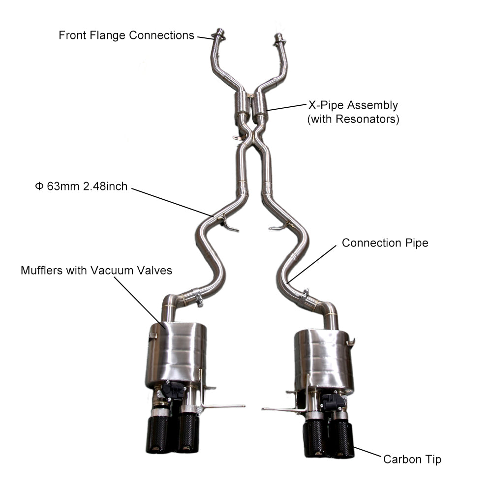 KYOSTAR Valved Sport Cat-Back Exhaust System for BMW E90 E92 E93 M3 2008-2013