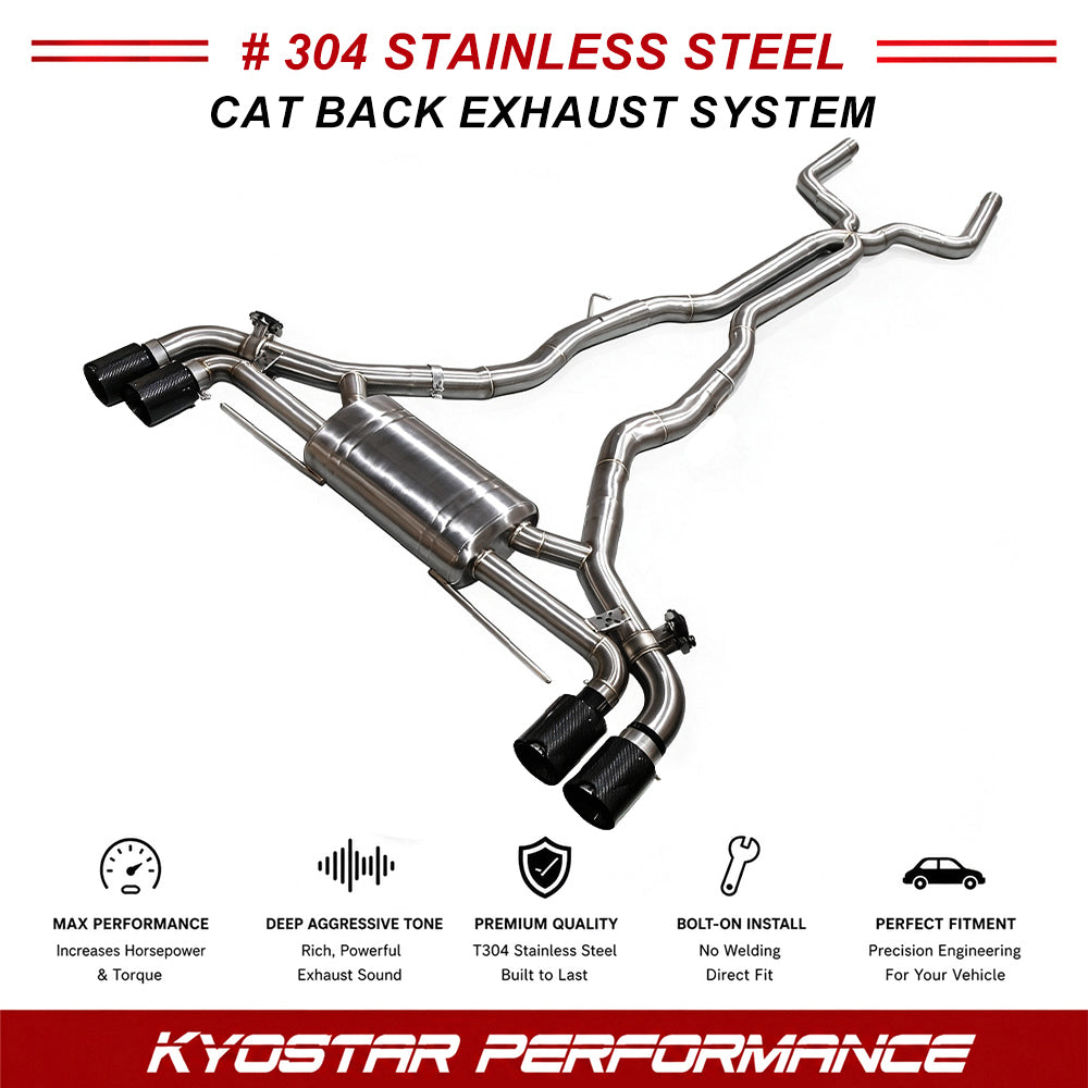 KYOSTAR Valved Cat-Back Exhaust System for BMW F95 X5M F96 X6M S63 4.4T