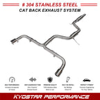 KYOSTAR Valved Cat-Back Exhaust System for VW Golf GTI MK7 MK8 MK8.5 Stainless Steel