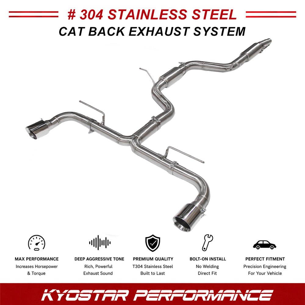 KYOSTAR Valved Cat-Back Exhaust System for VW Golf GTI MK7 MK7.5 MK8 MK8.5 2.0T