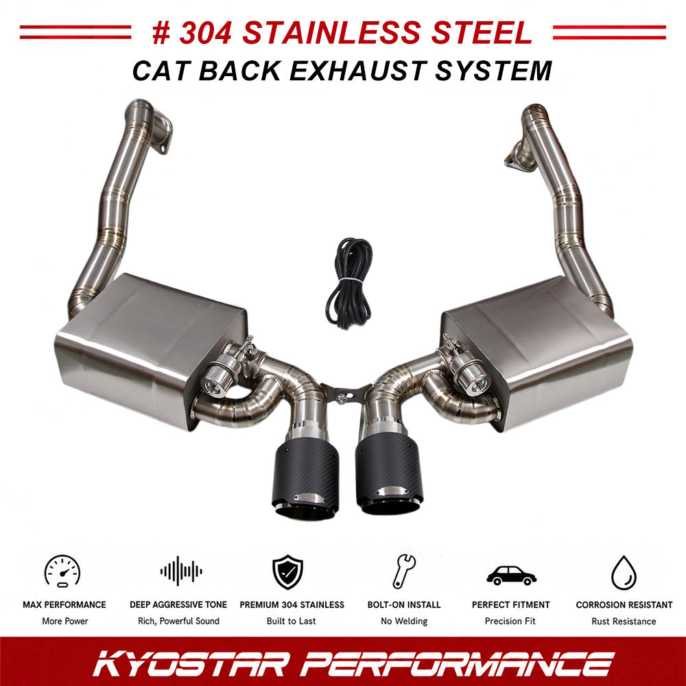 KYOSTAR Titanium Catback Exhaust System for 2013-2016 Porsche 981 Cayman 2.7L 3.4L