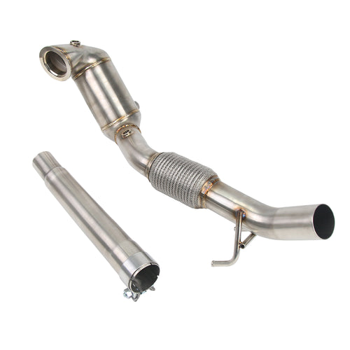 KYOSTAR 4" Catless Casted Downpipe for 2015-2021 VW Golf MK7 MK7.5 GTI Audi A3 8V EA211 1.4T